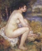 Pierre Renoir Female Nude in a Landscape oil painting reproduction